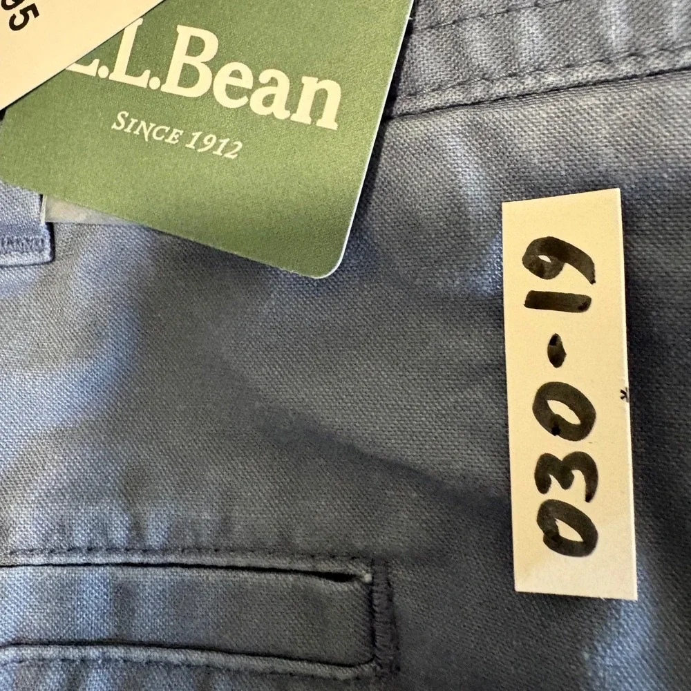 LL Bean Cargo Shorts Mens 46x6 Vintage Indigo Tropic Weight Comfort Waist NEW